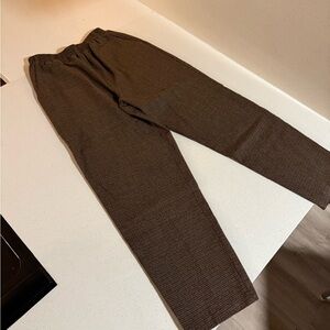 Vintage BIGGS New York Houndstooth Elastic-Waist Trousers